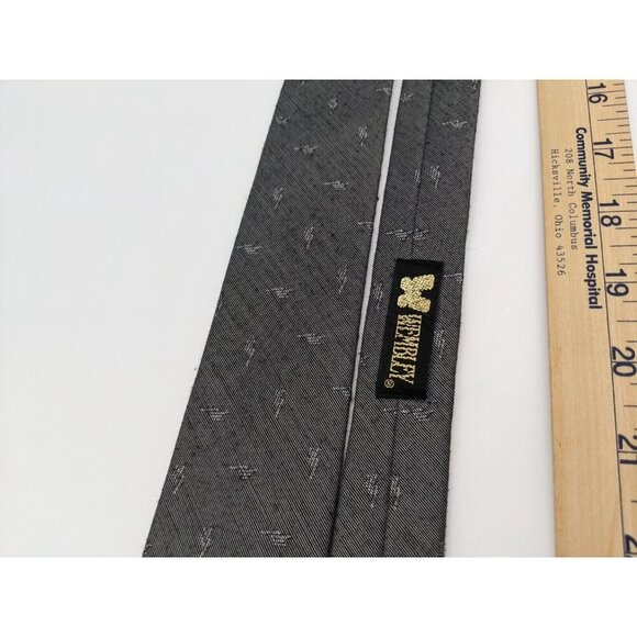 Wembly Vintage Men's Tie Gray Slim Skinny Retro - Picture 5 of 7